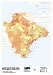 Figure 9.22 Indices of Deprivation 2010 Mood and Anxiety Disorders