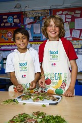 School children involved in the food for life project