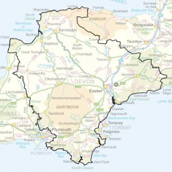 Map of Devon