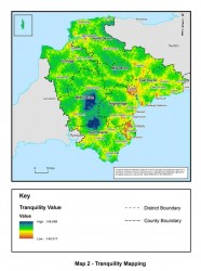 Figure 6.3 Map of tranquility across Devon