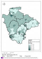 Figure 9.11 Map of smoking prevalence