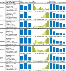 Figure 9.26 Direct age standardised rate per 100,000 of hosiptal admissions 2011-12 - 2013-12