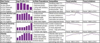 Four health-related risk factors in adulthood and their profile and trend