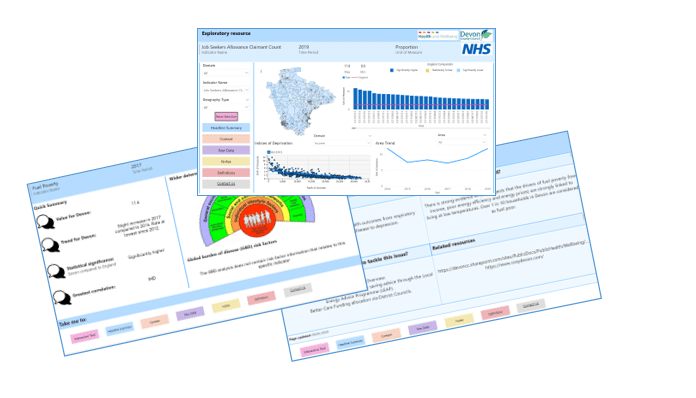 JSNA Exploratory Resource screen shots